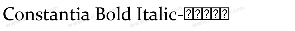 Constantia Bold Italic字体转换